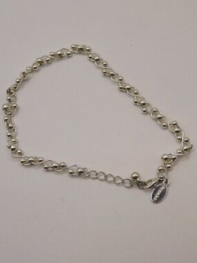 Panama Jack Silver Tone Chain and Ball Bracelet
